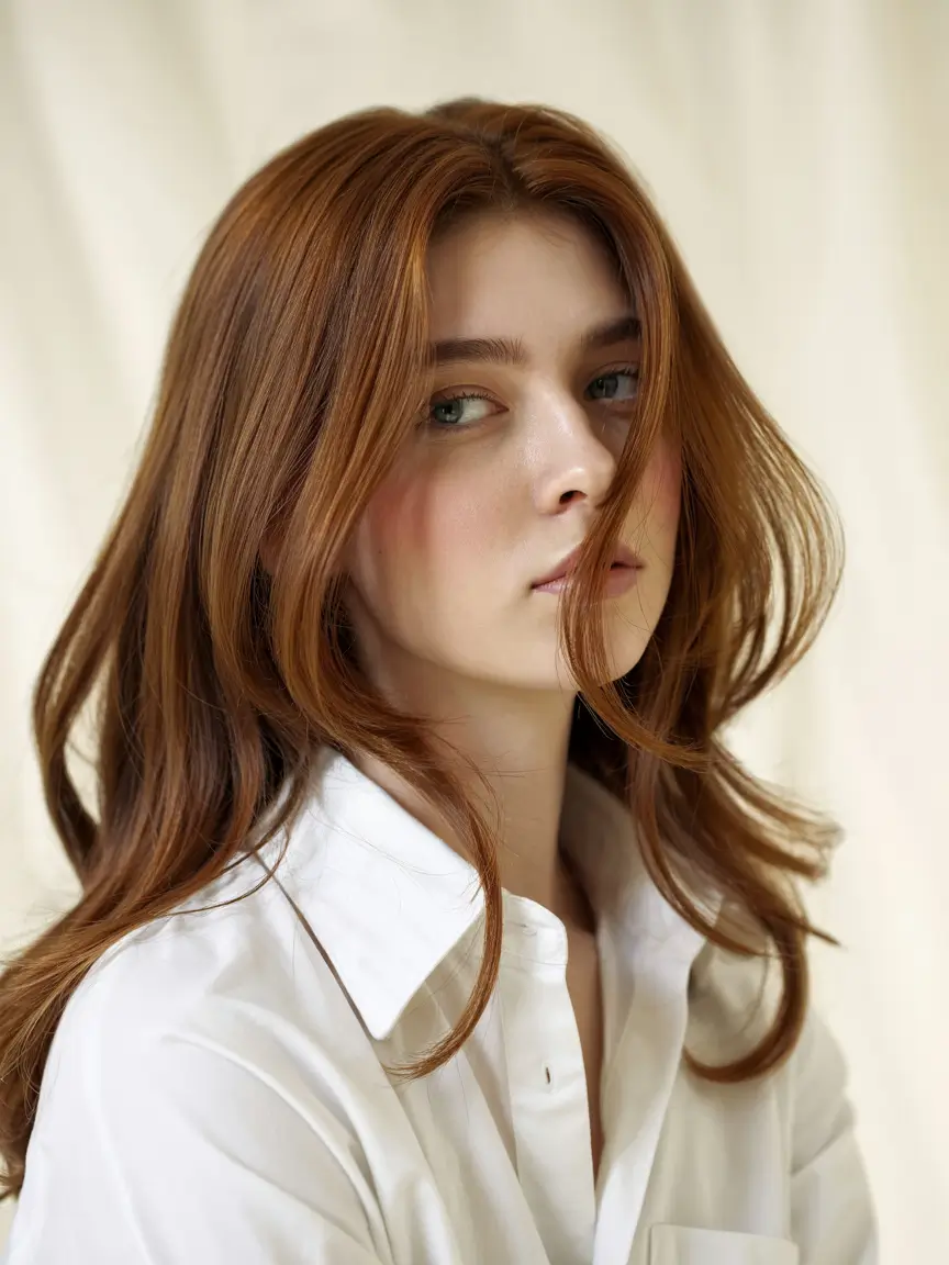 ginger hair color 2026 Soft Maple Layers