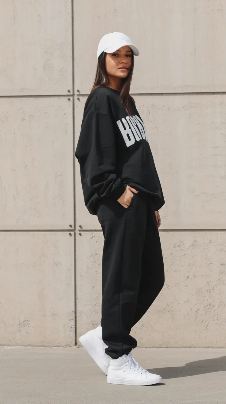 gym outfits for women Classic Black & White Balance