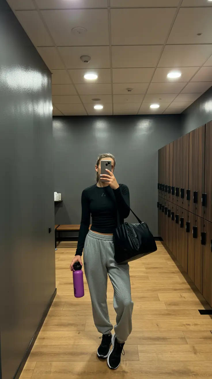 gym outfits for women Monochrome on the Move