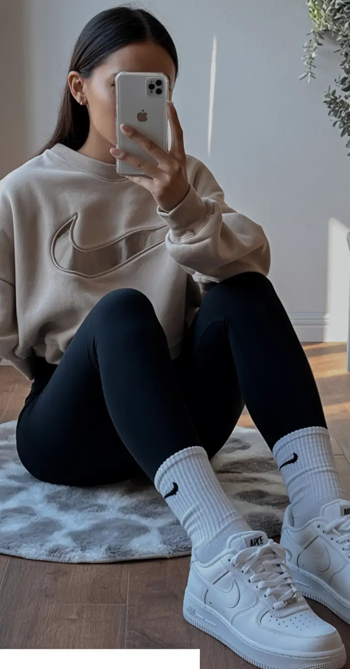 gym outfits for women Neutral Tones, Strong Energy