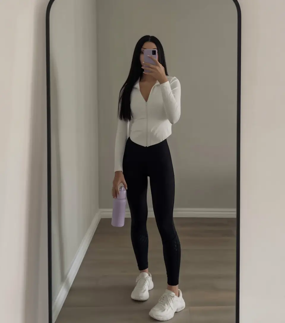 gym outfits for women Timeless Contrast and Sculpted Confidence