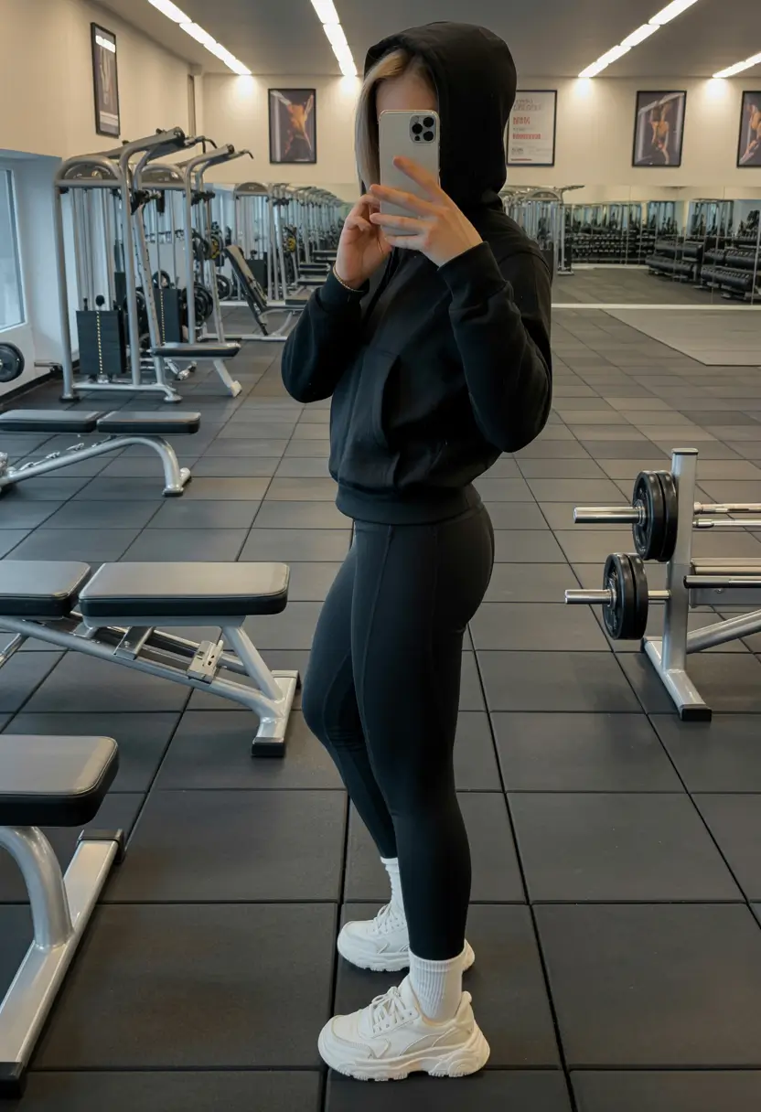 gym outfits for women All-Black Power Mode