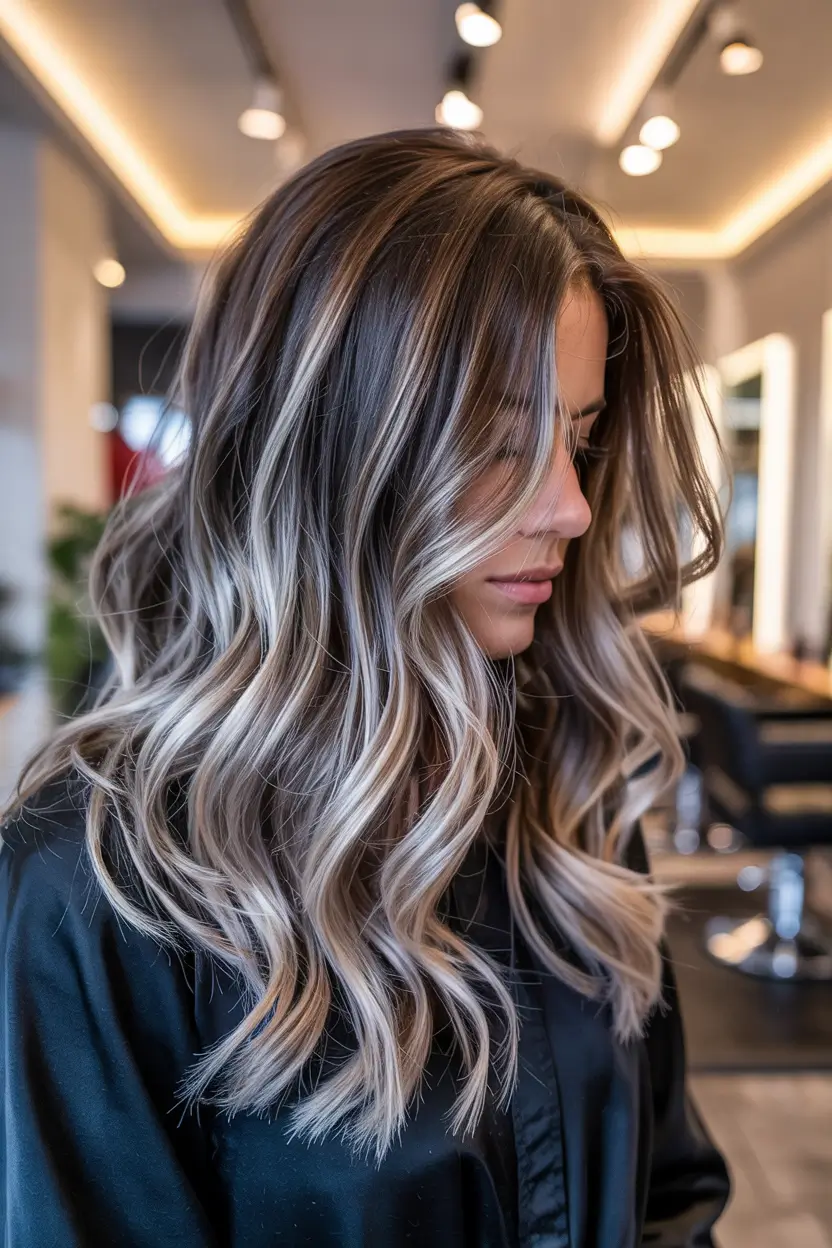 hair color ideas 2026 Cool Ash Blonde Waves