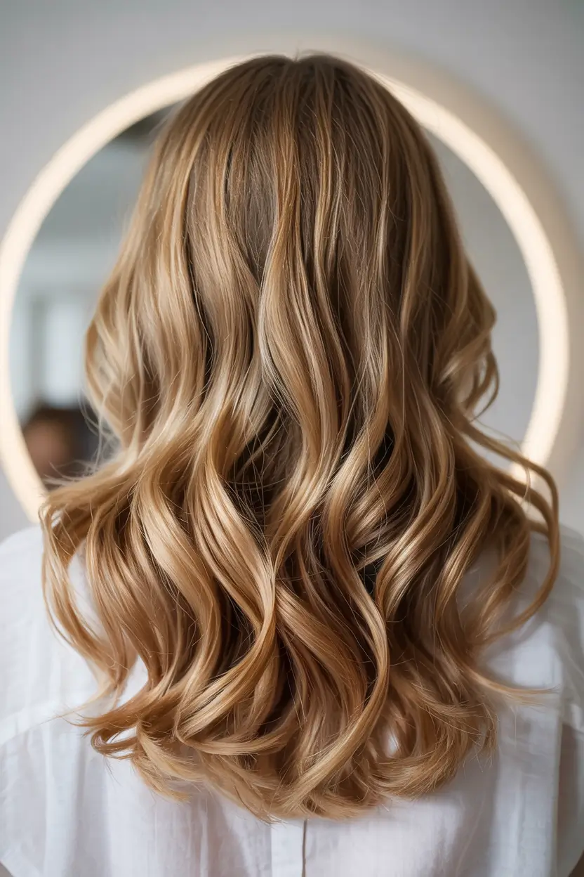 hair color ideas 2026 Honey Blonde Luxe Waves