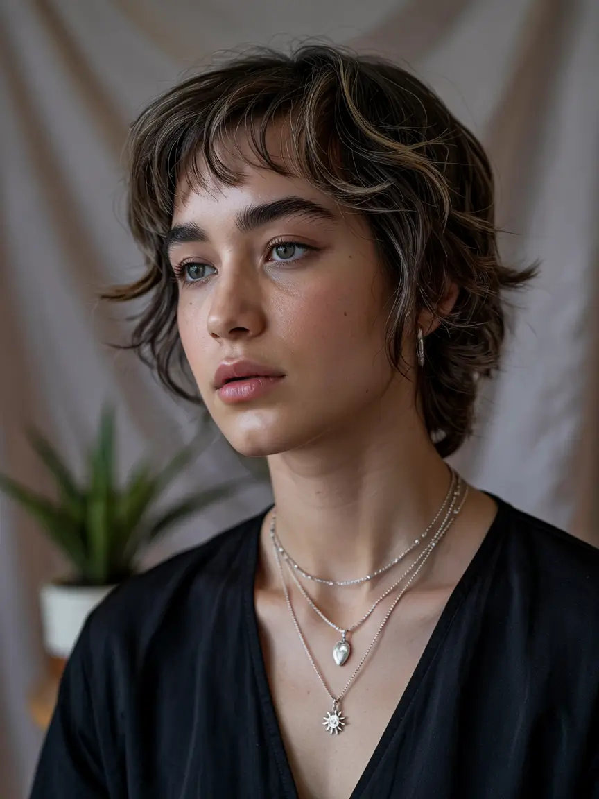 haircut for round face 2026 Soft Layered Pixie with Modern Texture