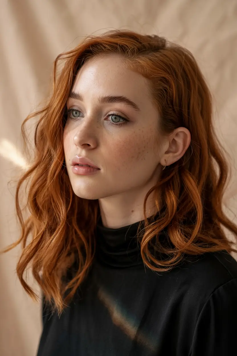 haircuts for thin fine hair 2026 Copper Cinnamon Glow