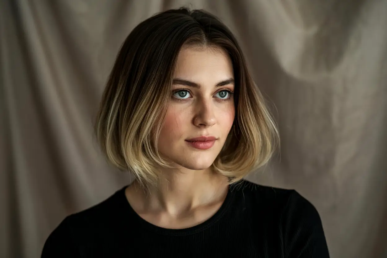 haircuts for thin fine hair 2026 Soft Ombre Bob Elegance