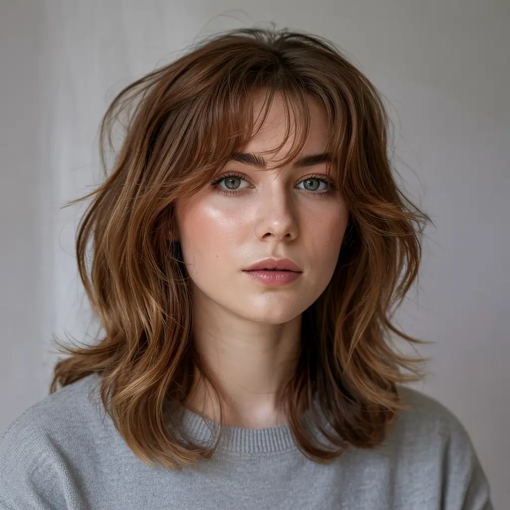 haircuts for thin fine hair 2026 Feathered Copper Layers