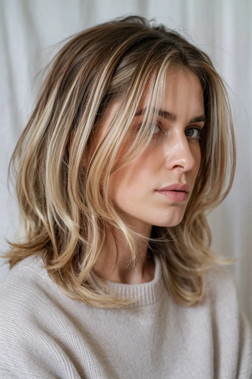 haircuts for thin fine hair 2026 Golden Balayage Flow