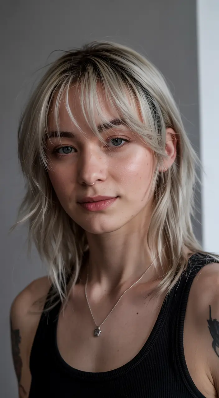 haircuts for thin fine hair 2026 Platinum Shag Revival