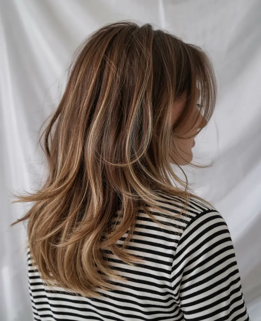 haircuts for thin fine hair 2026 Layered Honey Brunette Flow