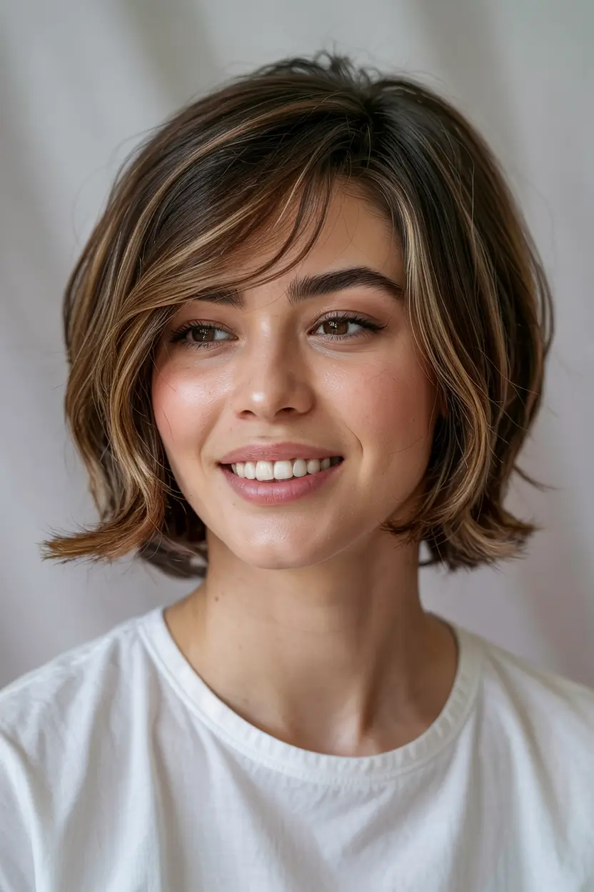 haircuts for thin fine hair 2026 Soft Brunette Crop
