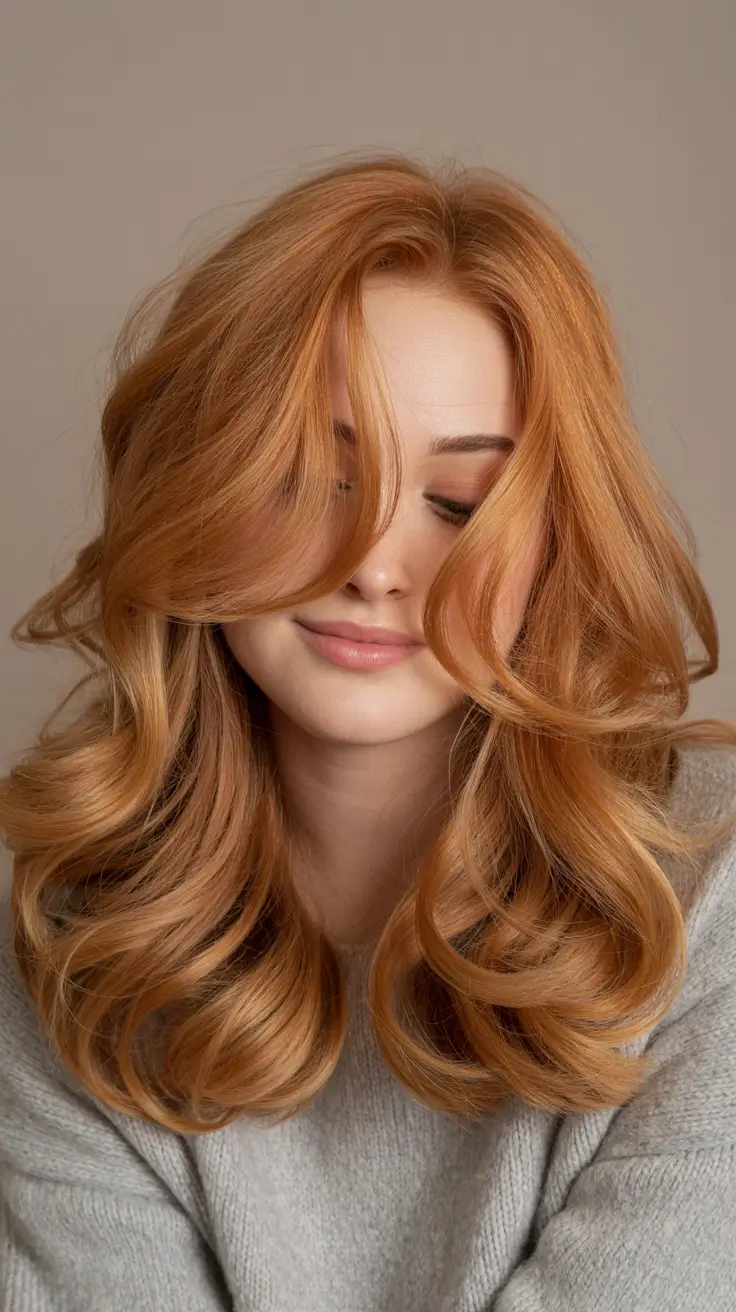 honey blonde hair color 2026 Soft Copper-Honey Dream