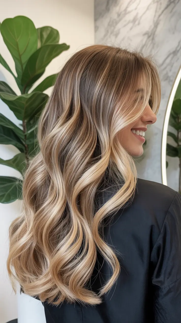 honey blonde hair color 2026 Butter Balayage Perfection