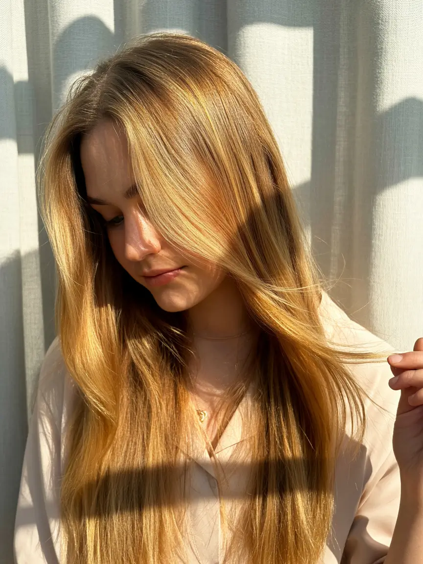 honey blonde hair color 2026 Sunlit Honey Glow