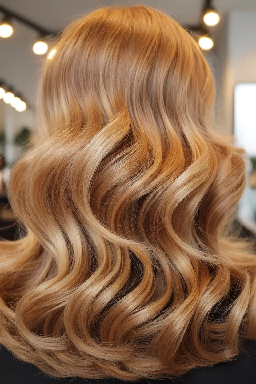 honey blonde hair color 2026 Golden Honey Curls