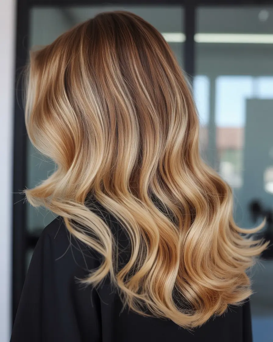 honey blonde hair color 2026 Golden Honey Ribbon Lights