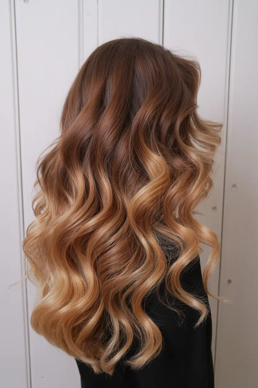 honey brown hair color 2026 Warm Honey Caramel Ombre