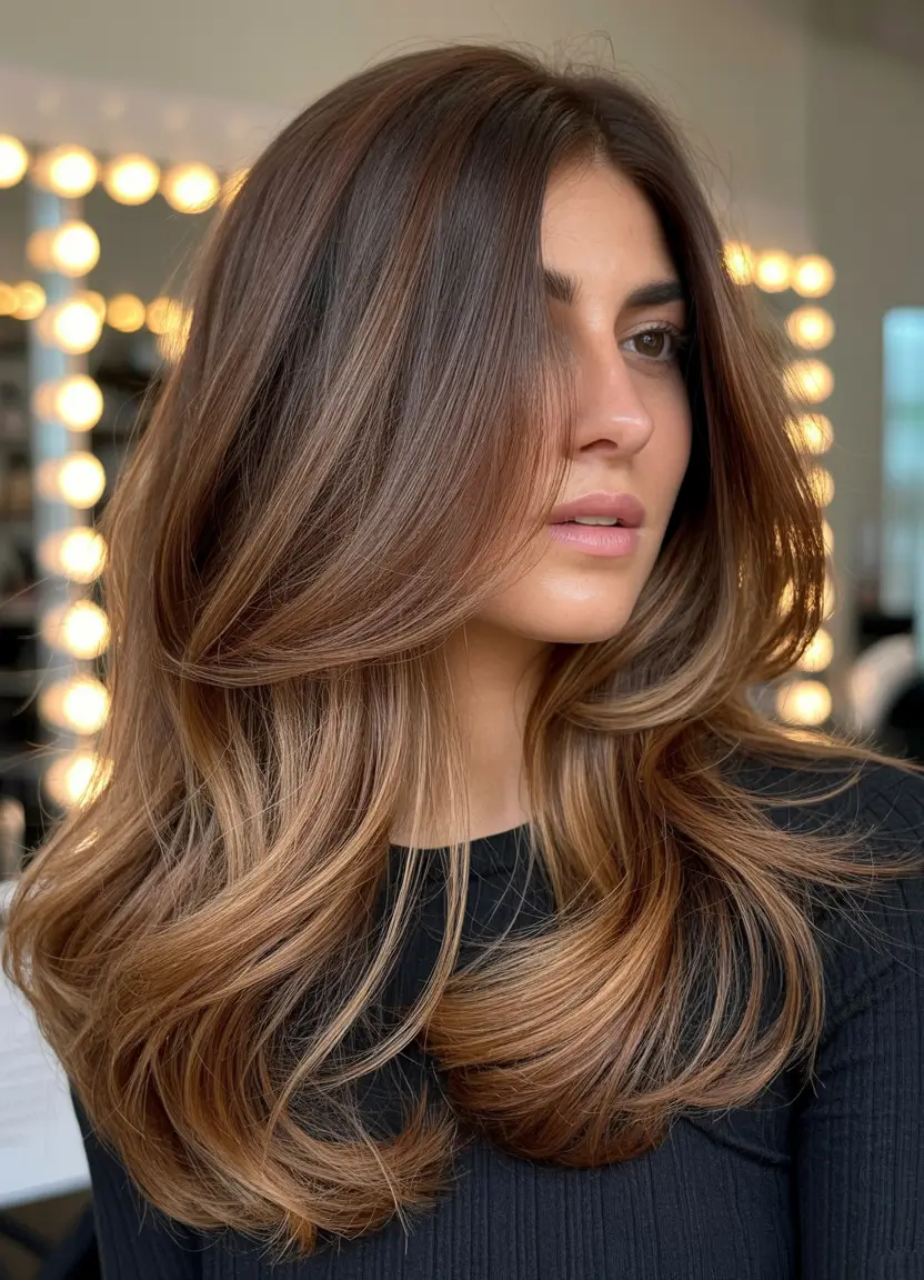 honey brown hair color 2026 Velvety Honey Layers