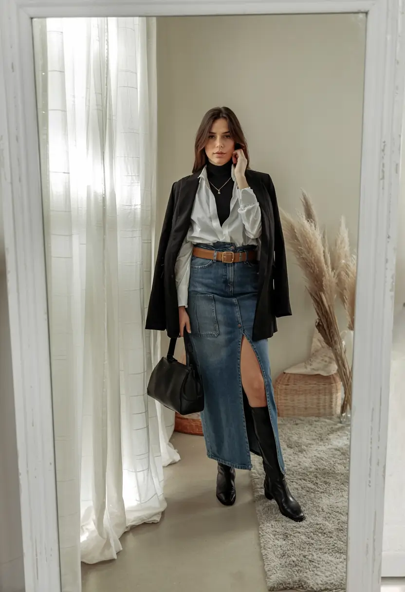 outfits layering ideas Denim, Layers, and the Power of Confidence