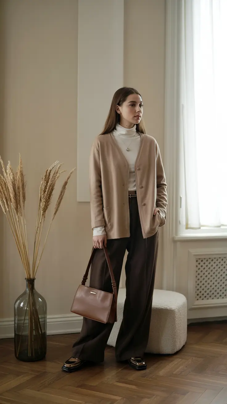 winter outfits layering Soft Neutrals and the Modern Minimalist