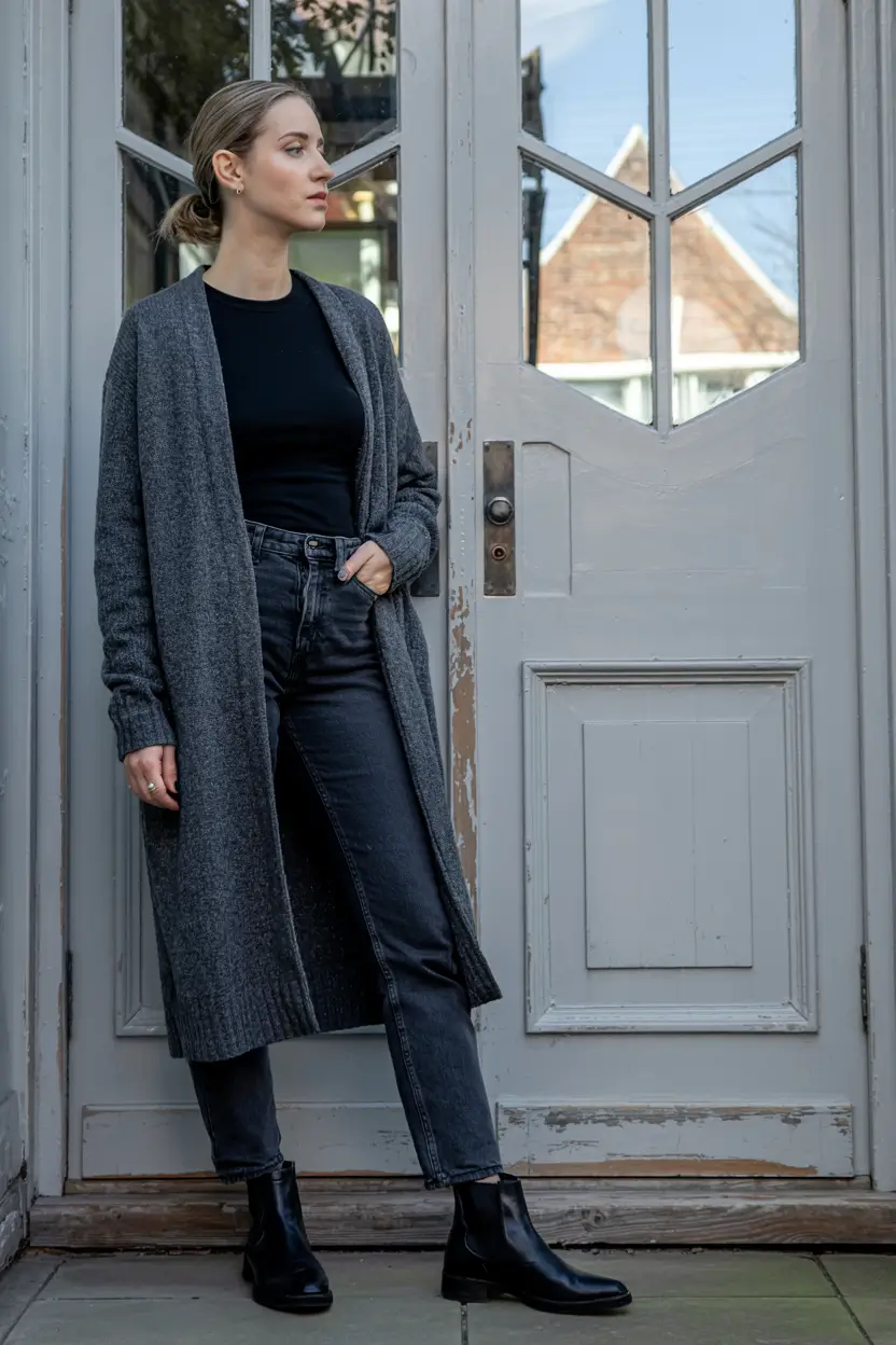 outfits layering Charcoal Ease
