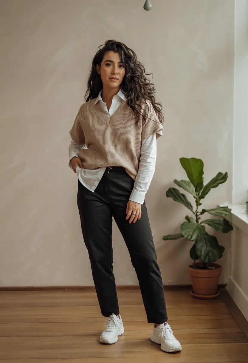 outfits layering hombre Preppy Revival with a Twist