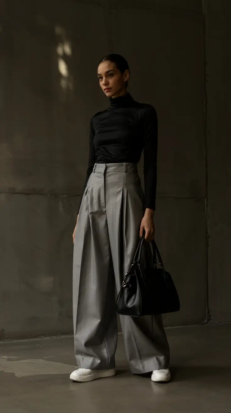 modest outfits for women 2026 Steel Tones and Quiet Strength