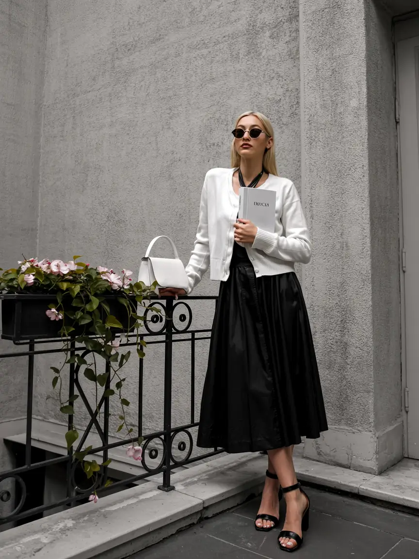 modest outfits for women 2026 Monochrome Romance in Motion