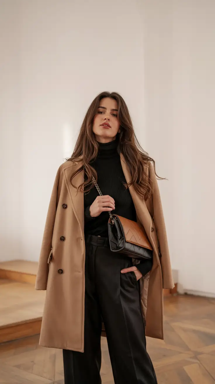 modest outfits for women 2026 Classic Camel Elegance