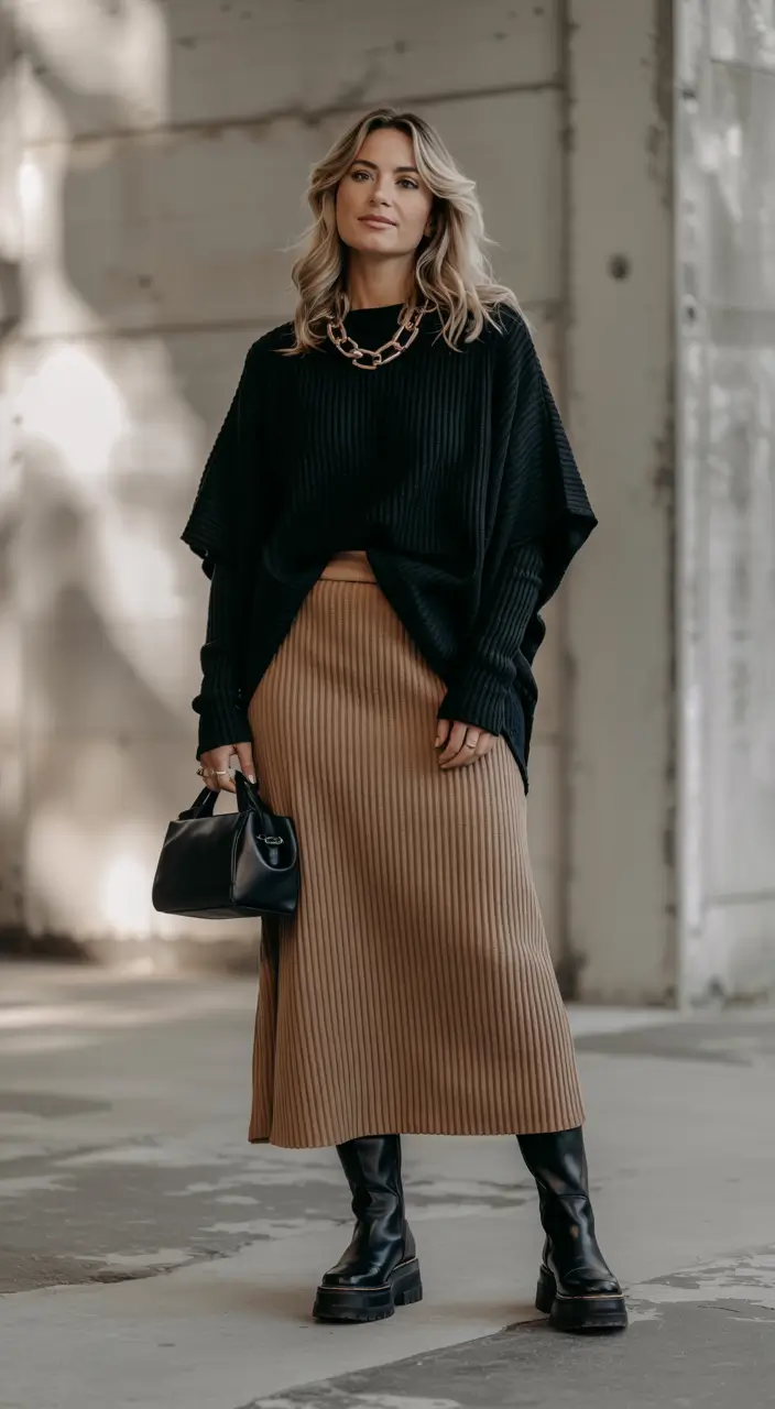 modest outfits for women 2026 Warm Neutrals with a Touch of Gold