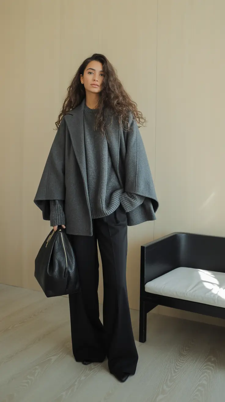 new york outfits winter cold weather Monochrome Minimalism in Motion