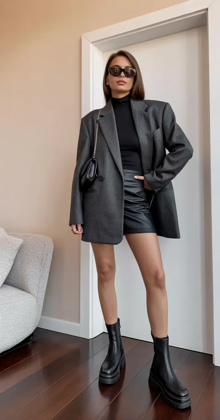 office outfits women 2026 Oversized Elegance with an Urban Edge