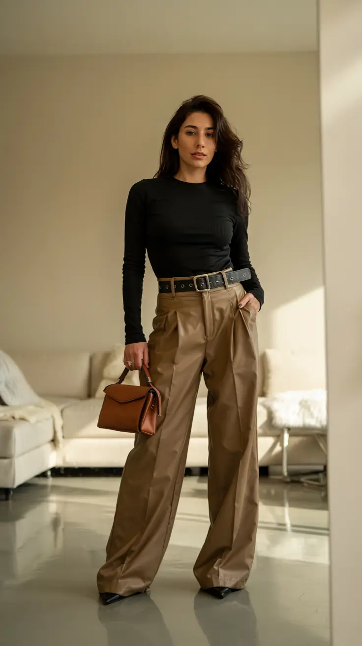 old money outfits women Tailored Edge with a Hint of Bronze