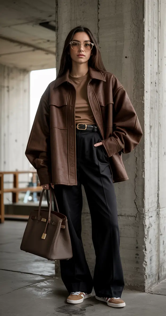 old money outfits autumn Rich Browns and Textured Layers