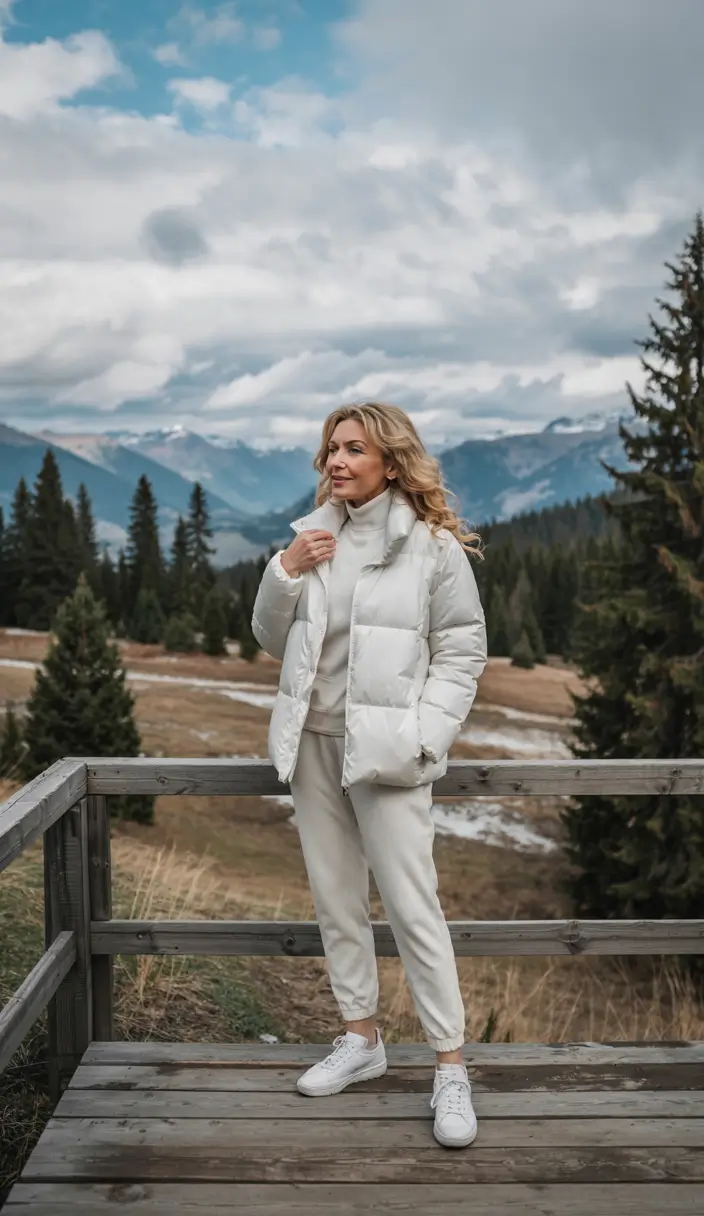 Outfit ideas for women over 50 in 2026 + Winter Whites for Mountain Mornings