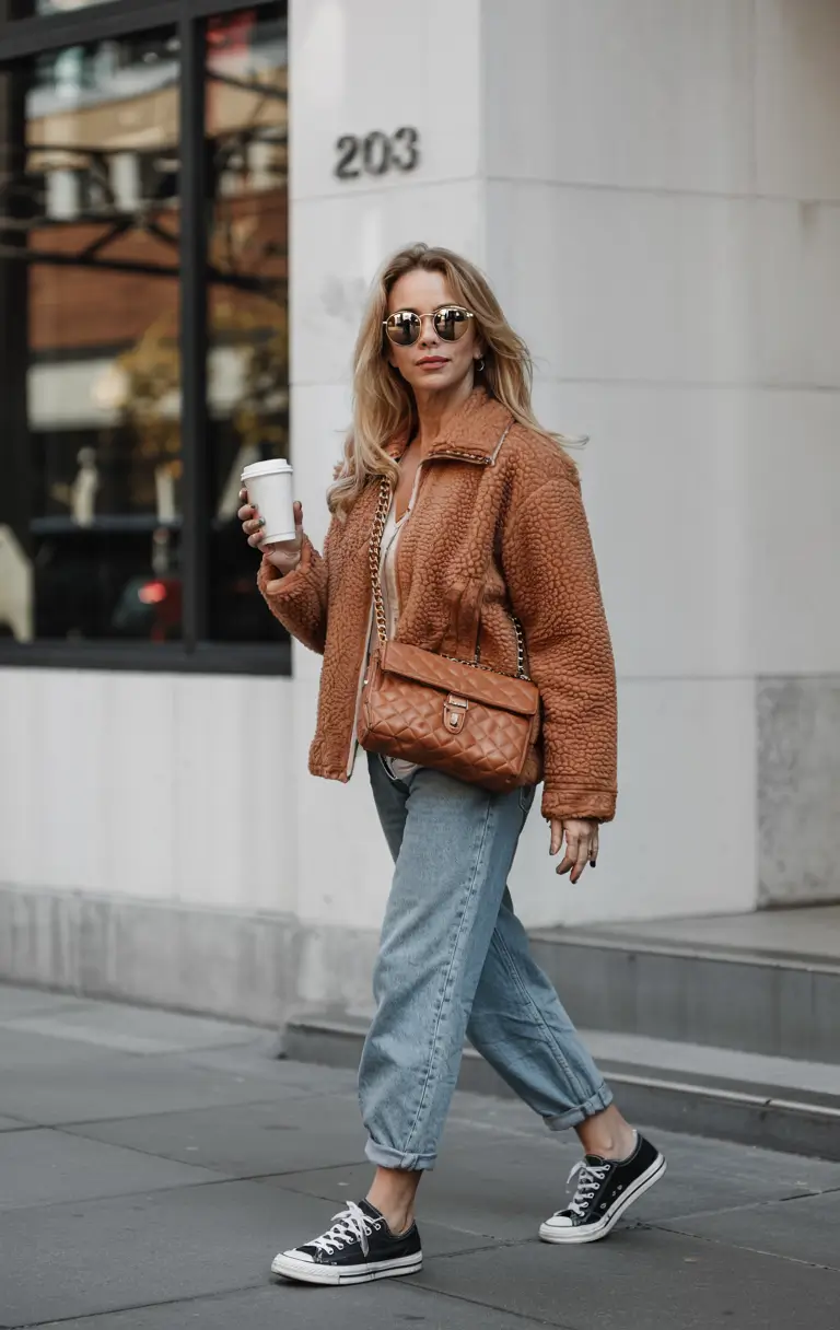 Outfit ideas for women over 50 in 2026 + Cozy Textures in Warm Caramel Tones