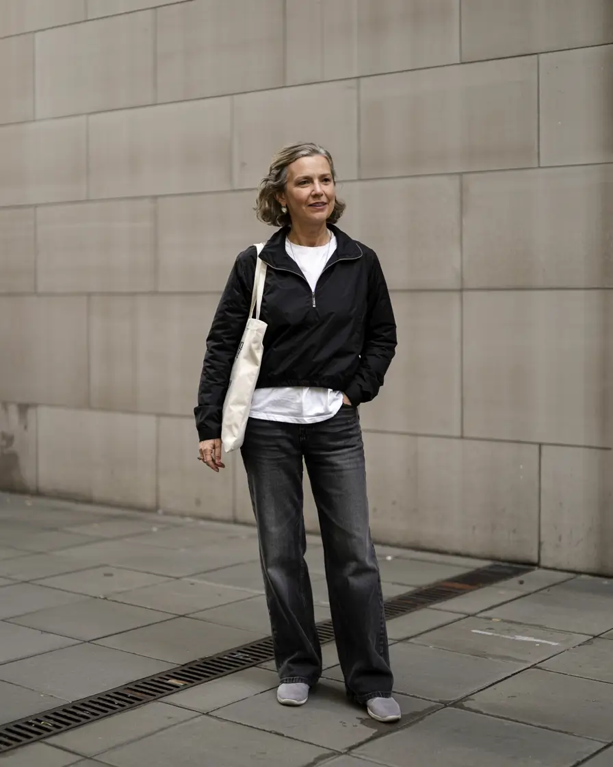 Outfit ideas for women over 50 in 2026 - Relaxed Sporty Denim for Everyday Comfort