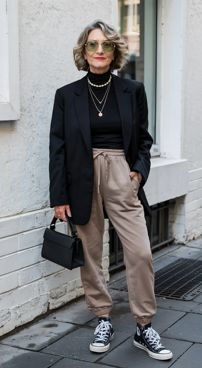 Outfit ideas for women over 50 in 2026 + Sporty Neutrals With a Tailored Edge