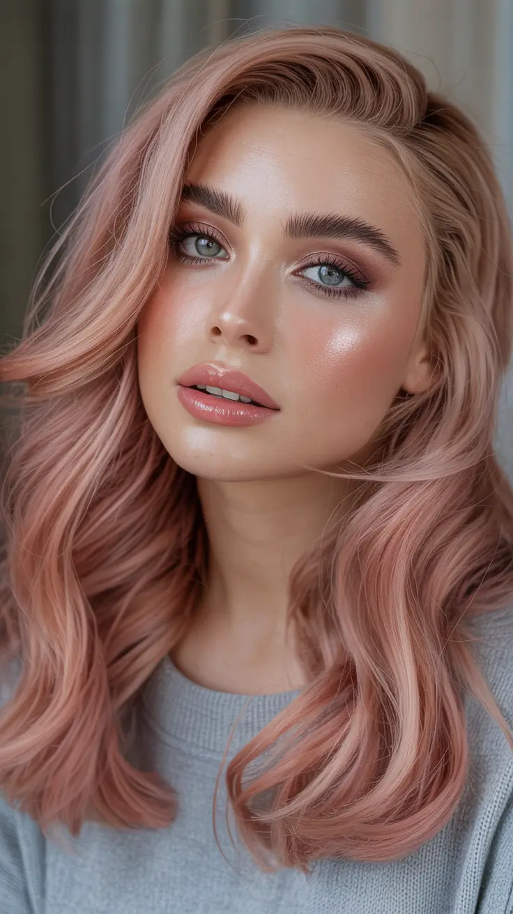 pink hair color 2026 soft coral reflection
