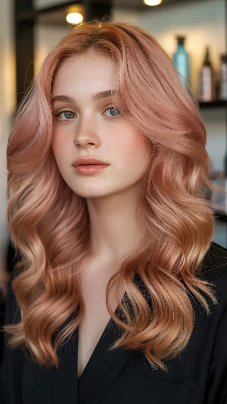 pink hair color 2026 Soft Rosewood Elegance