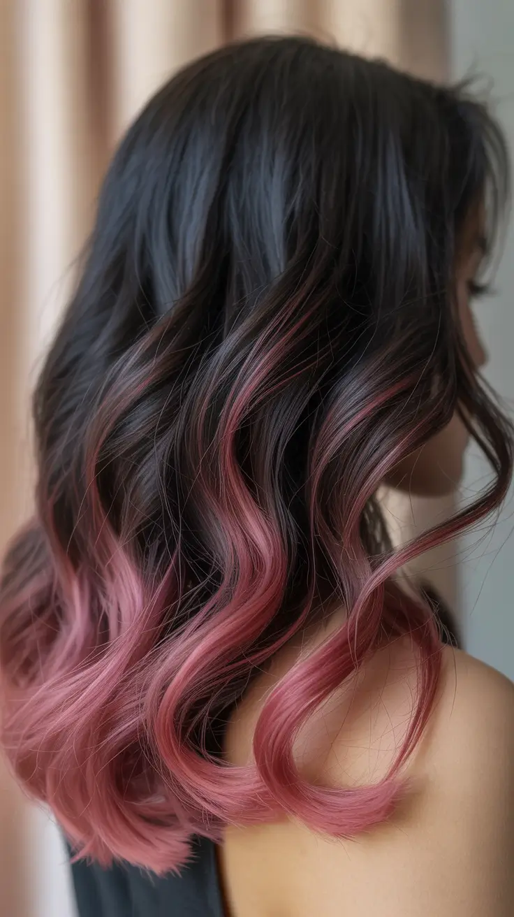 pink hair color 2026 Dark Berry Melt