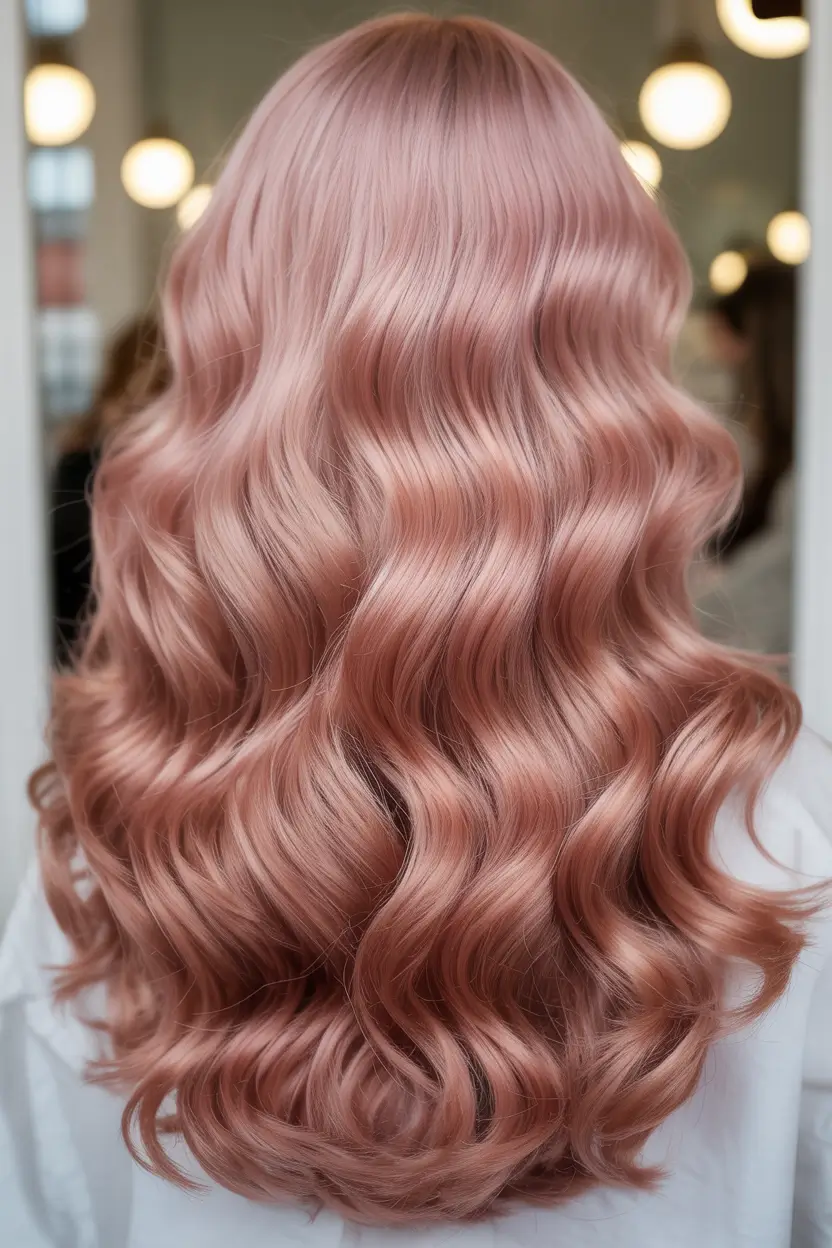 pink hair color 2026 Velvet Rose Waves