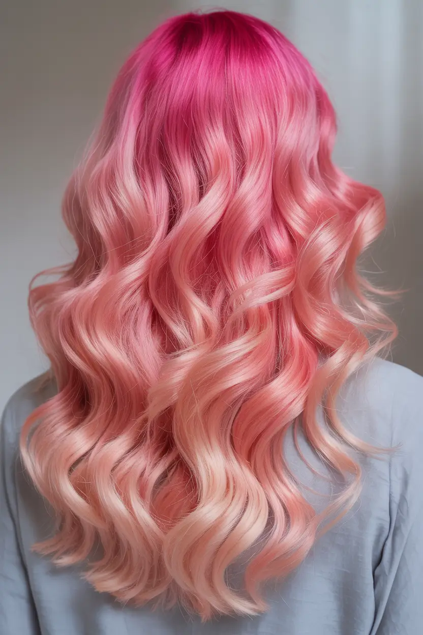 pink hair color 2026 bright candy dip