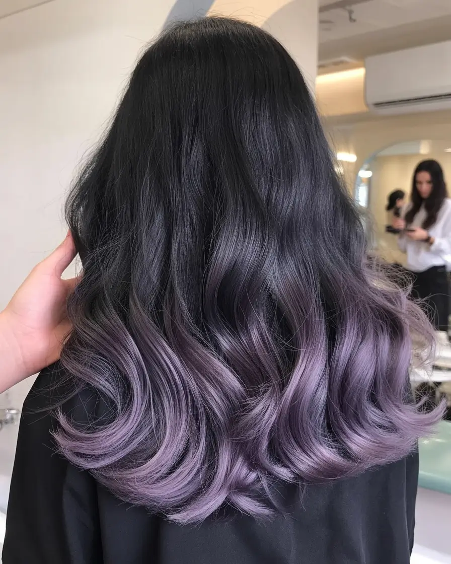 purple hair color 2026 Midnight Lavender Flow