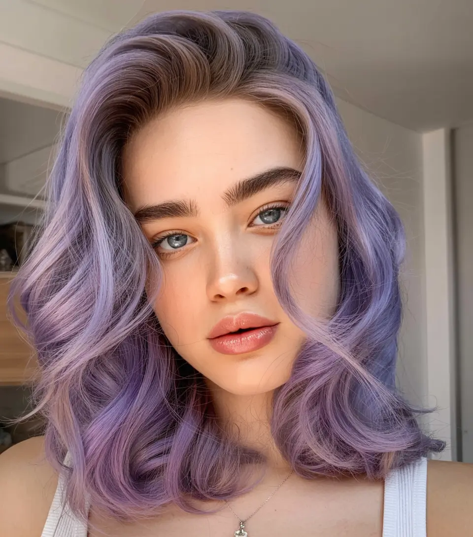 purple hair color 2026 Soft Lilac Glow