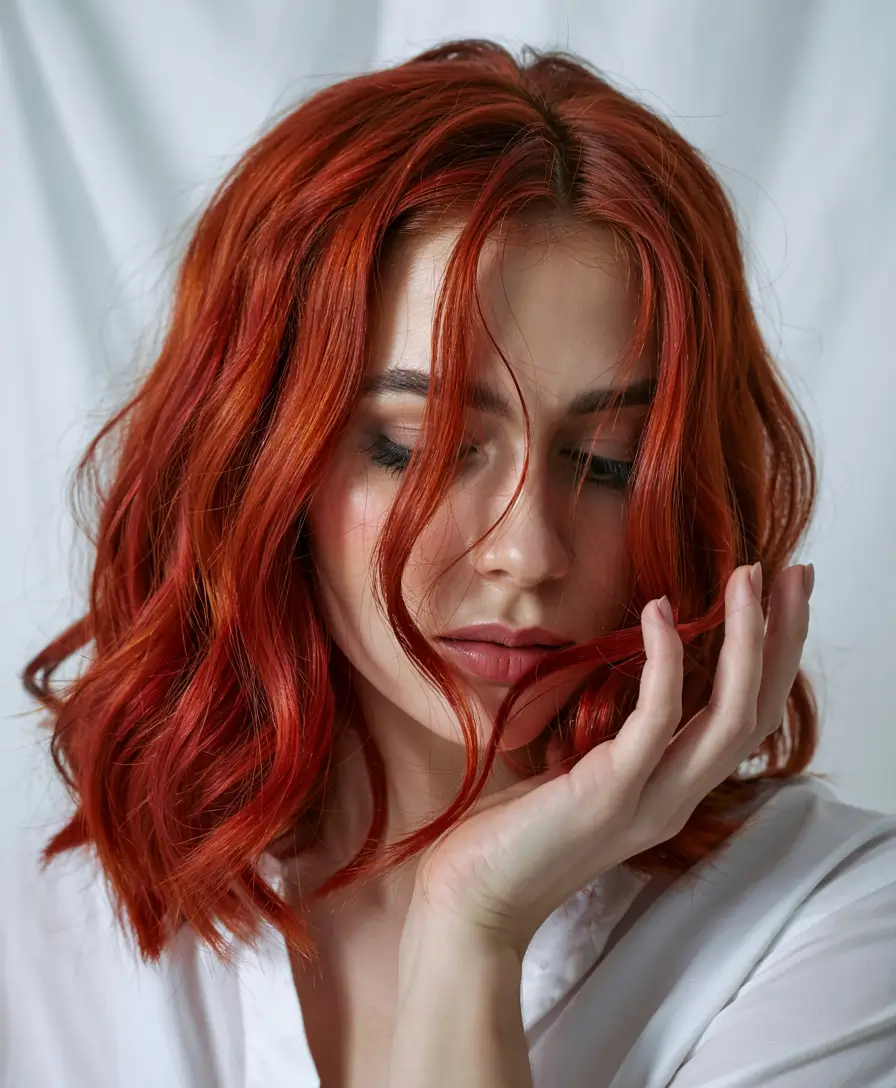 red hair colors 2026 Flame Kissed Bob