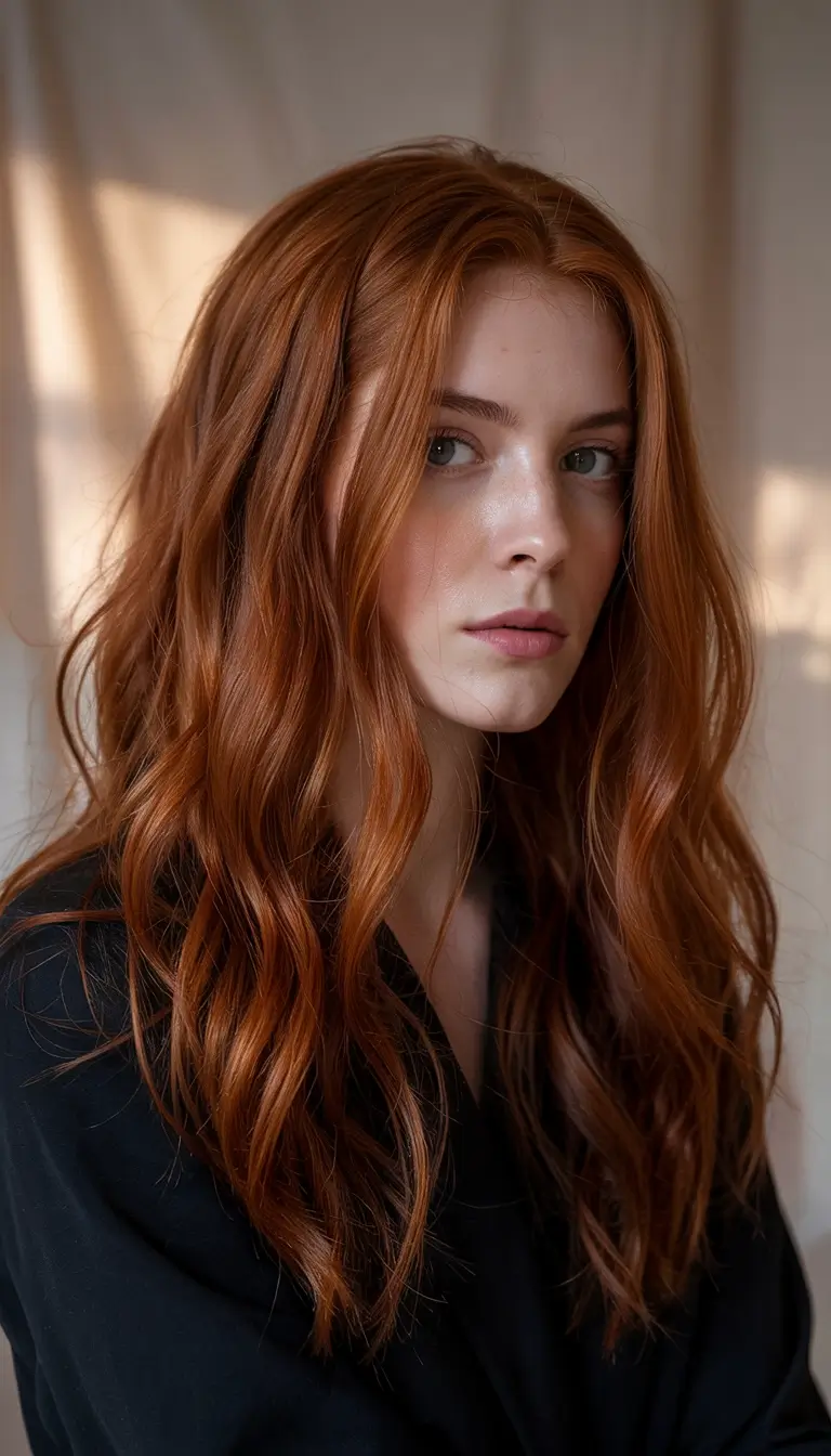 red hair colors 2026 Amber Glow Elegance