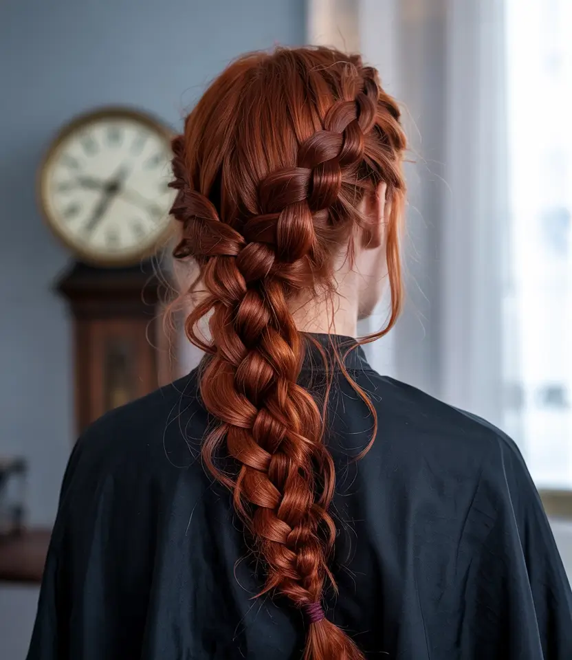 red hair colors 2026 Braided Copper Majesty