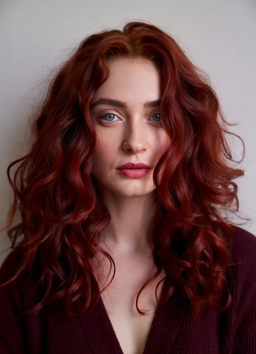 red hair colors 2026 Crimson Whisper Waves